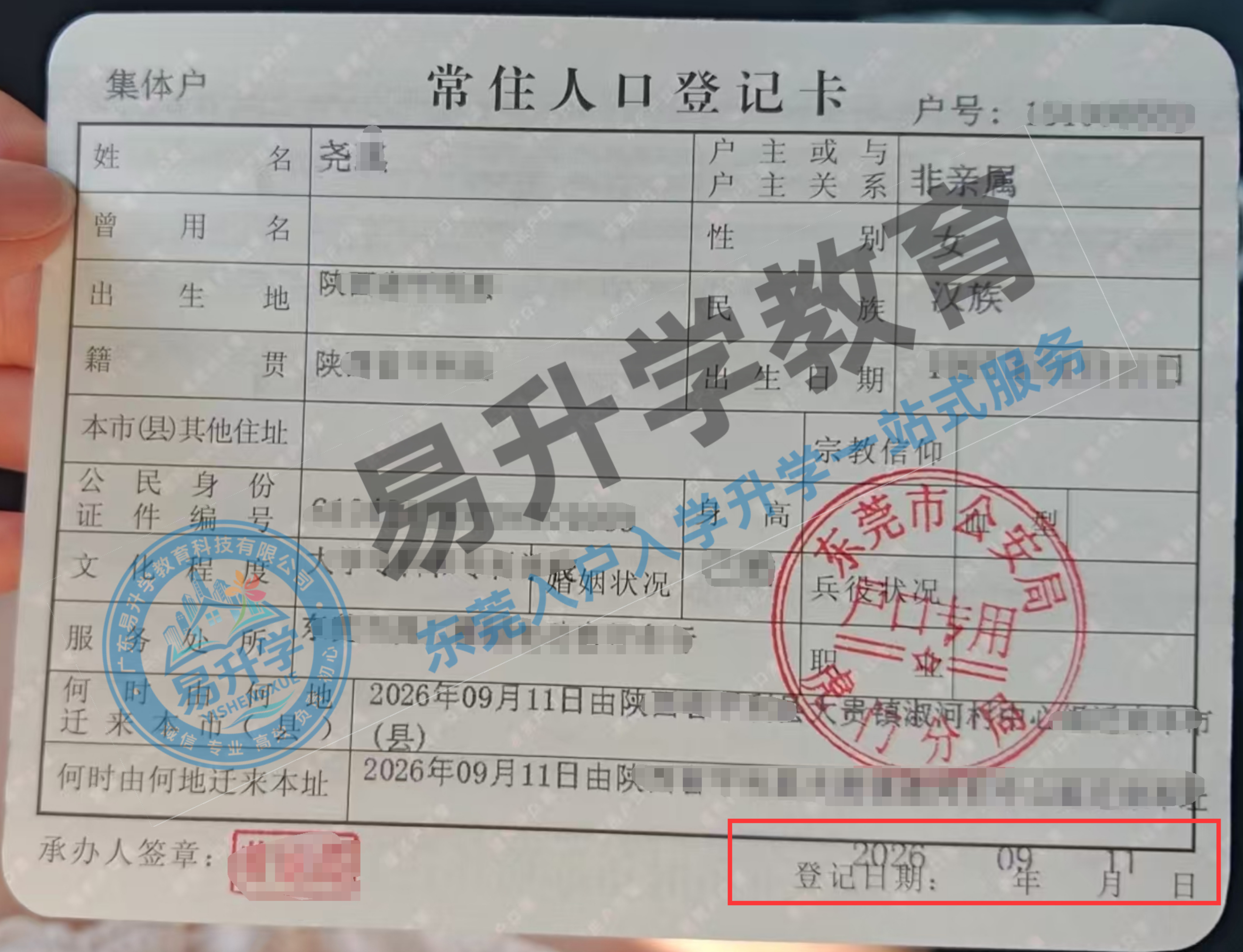 落户虎门享公办教育！尧小姐零资质11天成功入户